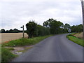 B1119 Saxmundham Road & the footpath to Knodishall