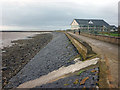 The Wyre Way follows the sea wall above Canshe Bank, Knott End