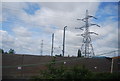 Pylon by the Channel Tunnel Rail Link, Rainham