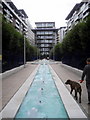 Water feature in Battersea Wharf