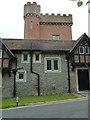 Castellated building opposite the church of St. Mary, Crawley