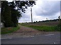 Entrance to Friston Lodge & Restricted Byway to Kiln Lane