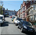 Steep top end of Manley Road, Newport