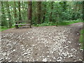 Bench in woodland above the Sirhowy Valley Country Park