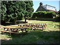 The beer garden at the Flying Dutchman