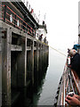 TQ8983 : Tying up the MV Balmoral to Southend pier by Nick Smith