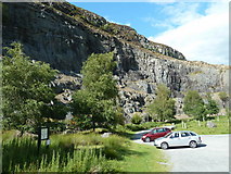 SN9264 : Car park by Caban Coch dam by Andrew Hill
