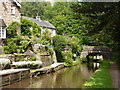 Narrowboat approaching Bridge 21