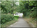 Steep lane down Pebble Hill