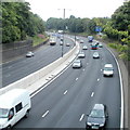 M4 motorway viewed from Bassaleg Road, Newport