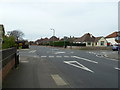 Approaching a mini-roundabout in Wiston Avenue