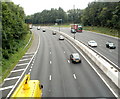 M4 motorway westbound, junction 27, Newport