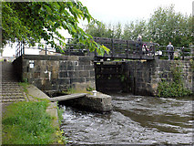SE0623 : Sowerby Bridge Lock 1 from below by Mike Todd