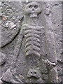 NO3122 : Detail of gravestone at Flisk Church by William Starkey