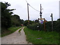 Footpath to Friston Moor & entrance to Woodside Farm & Orchard Bank