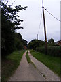 Entrance to Woodside Farm & Orchard Bank & the footpath to Friston Moor