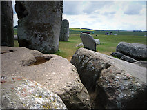 SU1242 : Stonehenge closeup by Chris Gunns