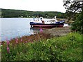 Foreshore and grounded fishing boat at Garelochhead