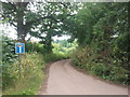 Dead end lane at East Holme