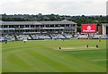 The Riverside: pavilion and electronic scoreboard