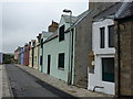 Scalloway: pastel cottages in New Street