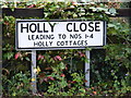 Holly Close sign