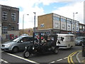 Biker and Caravan on Welling High Street