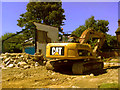 Last parts of demolished tyre centre