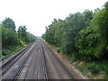 View down the line from Crofton Lane