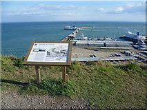 TR3342 : Dover Harbour from Langdon Cliffs by Marathon