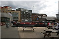 Canal wharf and barge