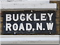 Old sign for Buckley Road, NW6