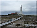 NZ3575 : Whitley Bay: causeway to St. Mary’s Island by Chris Downer