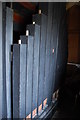 SO4542 : Wooden Organ pipes, Stretton Sugwas Church by Julian P Guffogg