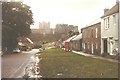 Bamburgh castle and village in 1984