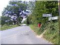 B1079 Grundisburgh Road & Burgh Corner Postbox