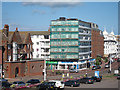 Scaffolded building on Marina