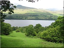NN6836 : Loch Tay and farmland by Richard Webb