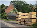 Fruit boxes at Homestall Farm