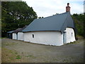 Whitewashed cottage near Llanerchaeron