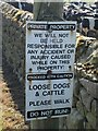 Notice at Whinhill Farm