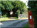 Postbox by Bentley Church