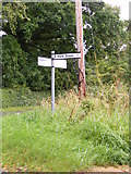 TM2265 : Roadsign at School Road junction by Geographer