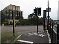 TQ1882 : Traffic light green for cyclists only across Hanger Lane by David Hawgood