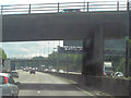 M25 footbridge crosses from Green Lane