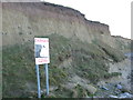 Unstable cliffs at Reculver