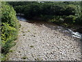 Shingly River Neath viewed from the B4242 near Glynneath