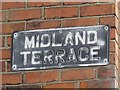 Old sign for Midland Terrace, NW2