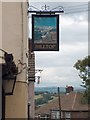 "The Hilltop"- pub sign with a view to the west