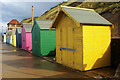 TG1643 : Beach huts, Sheringham by Jim Osley